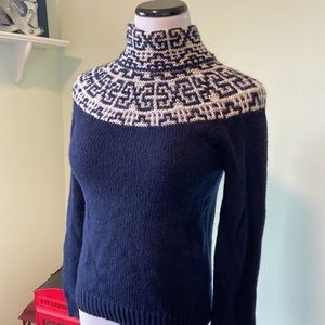 Lauren Ralph Lauren Navy and White Crew Neck Sweater